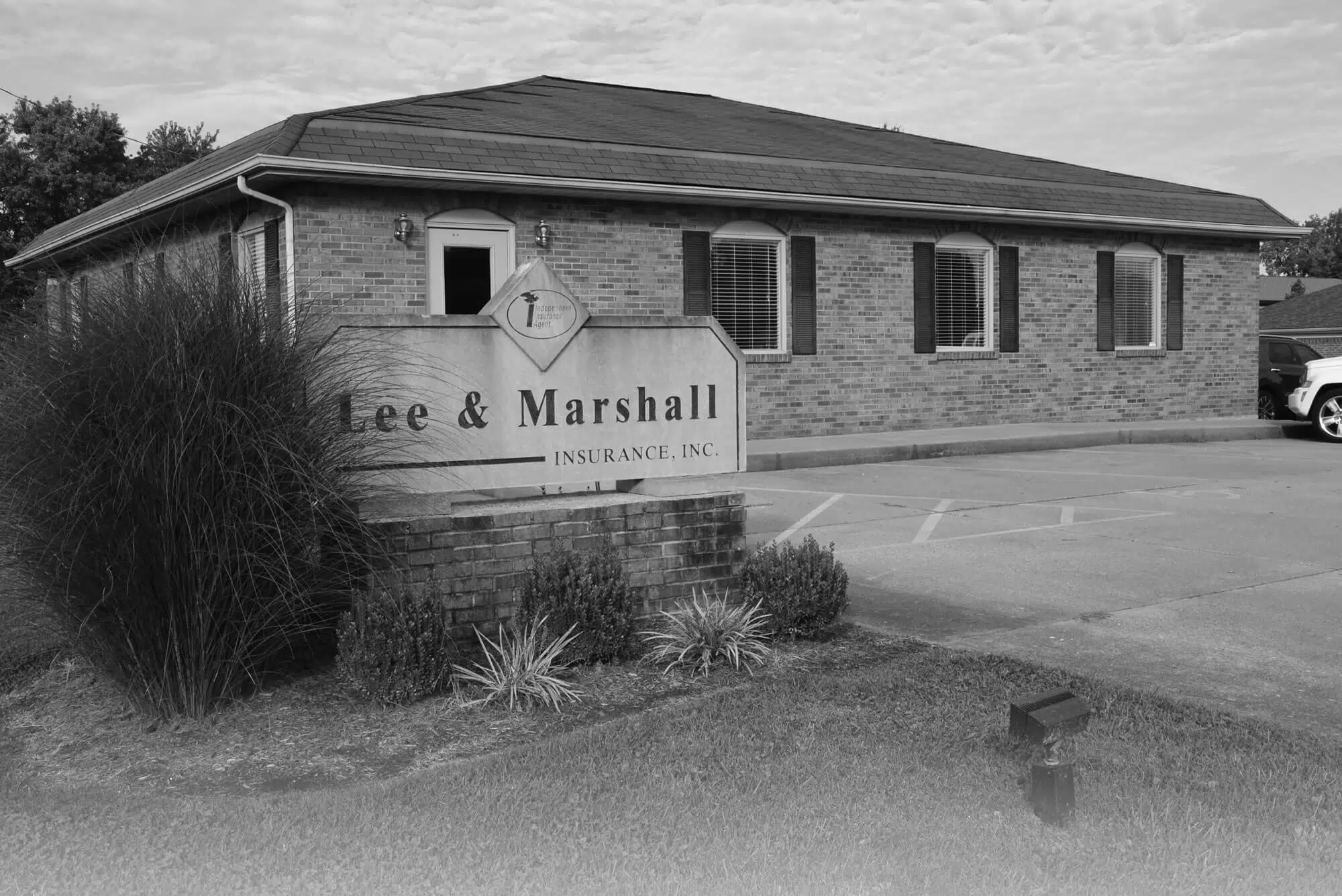 Lee & Marshall Building Exterior - B&W